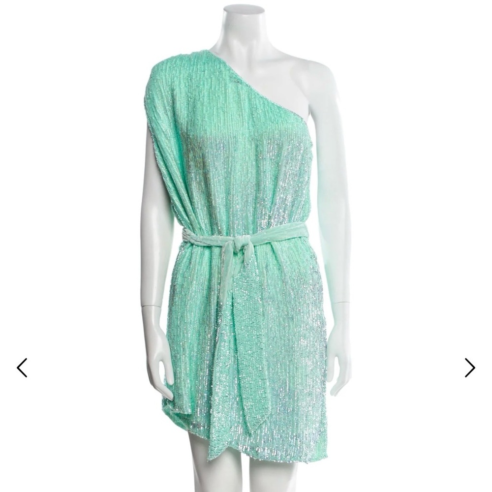 Retrofête Ella Sequin Dress Turquoise Green